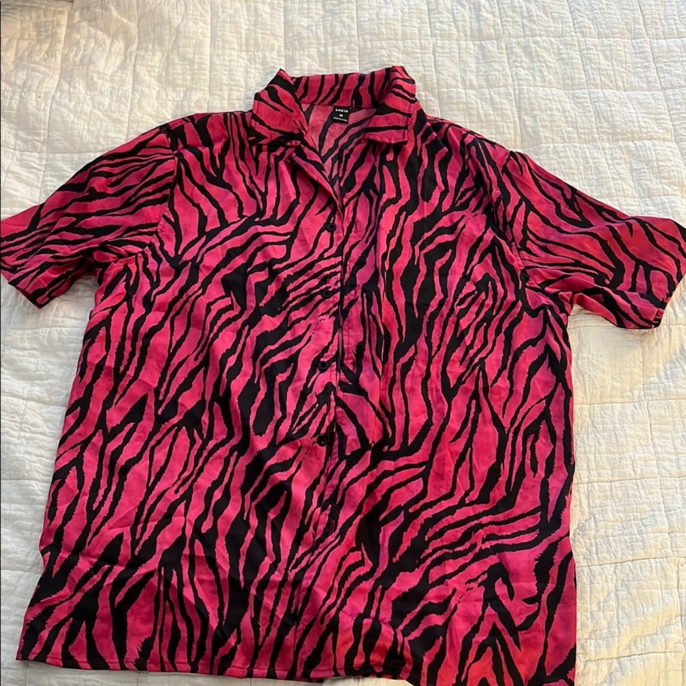 Vibrant Zebra Print Shirt